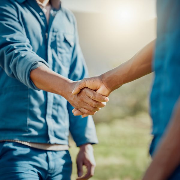 Two men shaking hands